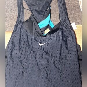 Nike Black and Blue Sports Tank
